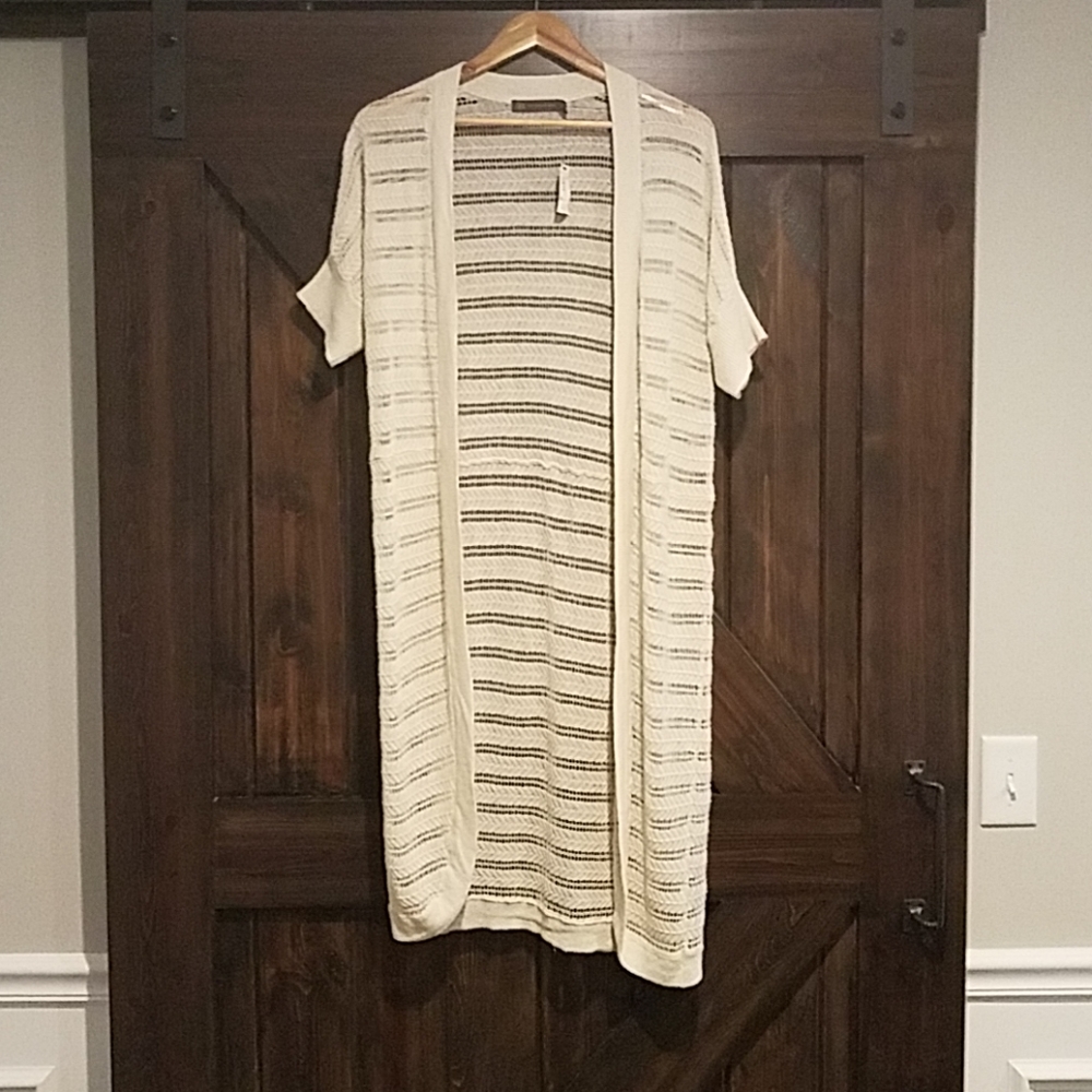 Open stitch duster cardi